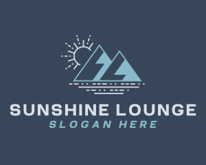 Mountain Lake Sunrise logo design