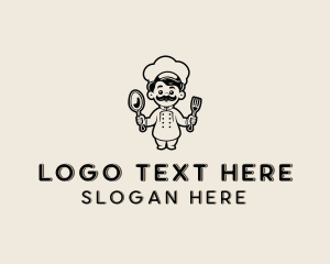 Mustache - Cooking Chef Dining logo design