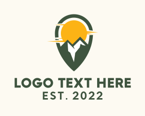 Tourism - Outdoor Mountain Pin Location logo design