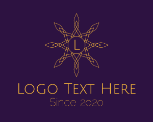 Jewelery - Golden Elegant Flower Lettermark logo design