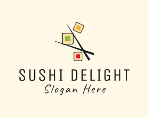 Sushi - Sushi Chopsticks Restaurant logo design