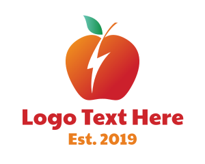 Fruit Stand - Thunder Red Apple logo design