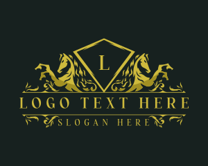 Cavalry - Luxury Horse Crest logo design