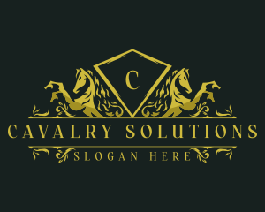 Luxury Horse Crest logo design