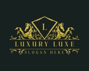 Luxury Horse Crest logo design