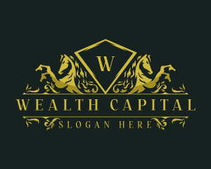 Luxury Horse Crest logo design