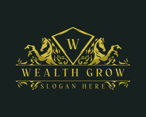 Luxury Horse Crest logo design