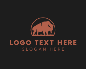 Butcher - Bison Ranch Meat logo design