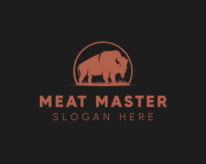 Bison Ranch Meat logo design