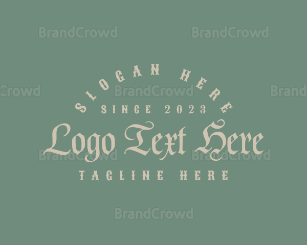 Gothic Retro Brand Logo