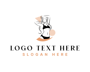 Modeling - Fashion Underwear Girl logo design