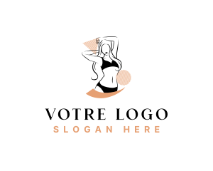 Vlogger - Fashion Underwear Girl logo design