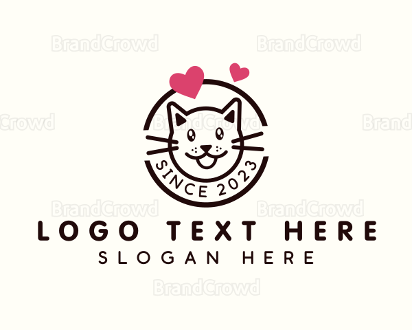 Kitten Heart Vet Logo