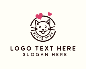 Grooming - Kitten Pet Love logo design