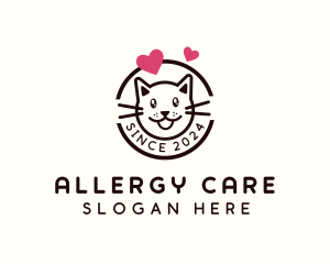 Kitten Pet Love logo design