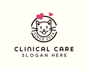 Kitten Pet Love logo design