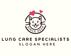 Kitten Pet Love logo design