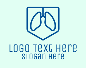 Line - Lung Health Shield logo design