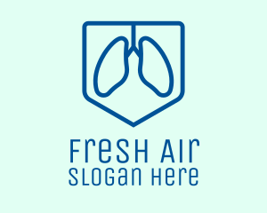 Breathe - Lung Health Shield logo design