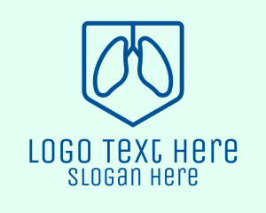 Lung Disease - Lung Health Shield logo design