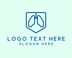 Breathing - Lungs Health Shield logo design