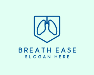 Lungs Health Shield logo design