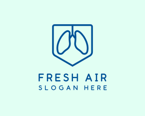Breath - Lungs Health Shield logo design