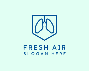 Lungs Health Shield logo design