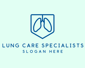 Lungs Health Shield logo design