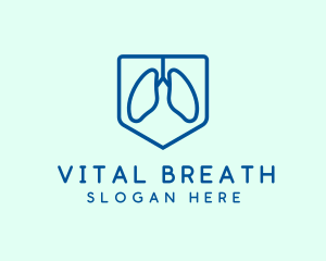 Lungs Health Shield logo design