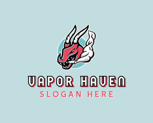 Vape - Dragon Vaping Smoking logo design