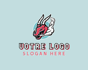 Vape - Dragon Vaping Smoking logo design