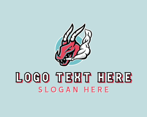 Smoking - Dragon Vaping Smoking logo design