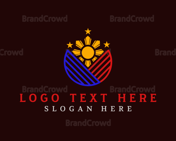 Philippine Flag Badge Logo