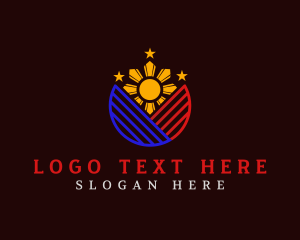 Barong Tagalog - Philippine Flag Badge logo design