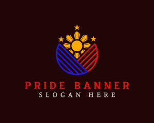 Philippine Flag Badge logo design