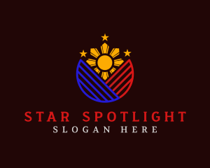 Philippine Flag Badge logo design