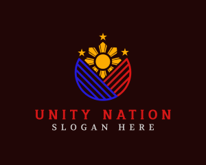 Philippine Flag Badge logo design