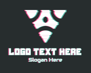 Software - Abstract Triangle Glitch logo design