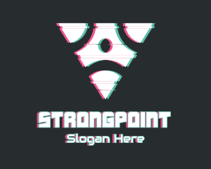 Gamer - Abstract Triangle Glitch logo design