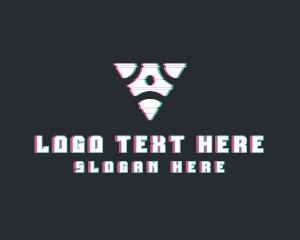 Youtube Channel - Abstract Triangle Glitch logo design