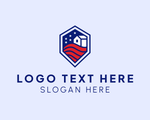 Stars And Stripes - American House Realty logo design