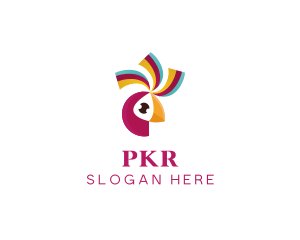 Festive Parrot Bird logo design