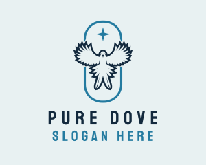 Peace Freedom Dove logo design