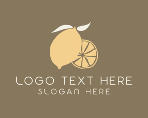 Food - Lemon Citrus Fruit logo design