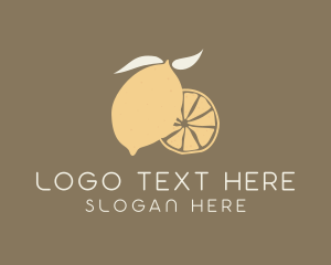 Lemon Citrus Fruit Logo