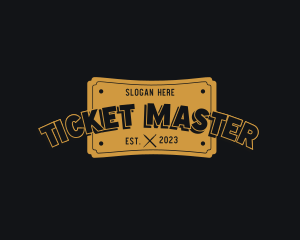 Ticket - Artist Retro Ticket logo design
