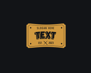 Retro Raffle Ticket logo design