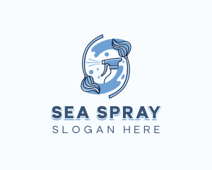 Mop Clean Sanitation logo design