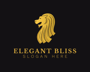 Elegant - Golden Luxury Merlion logo design